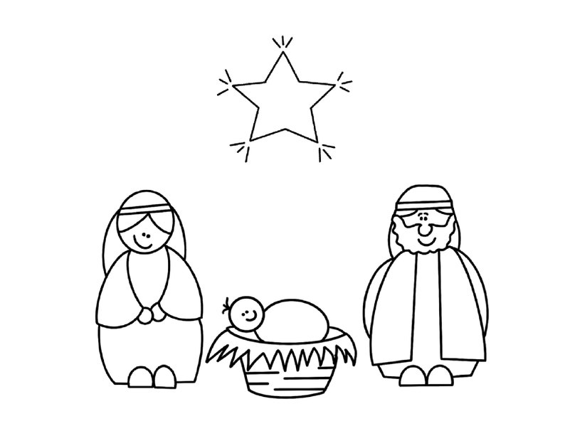 Nativity Coloring,bundle, Printabe Coloring Pages, Nativity Coloring ...
