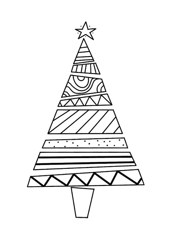 Christmas Tree Christmas Coloring Coloring Printable