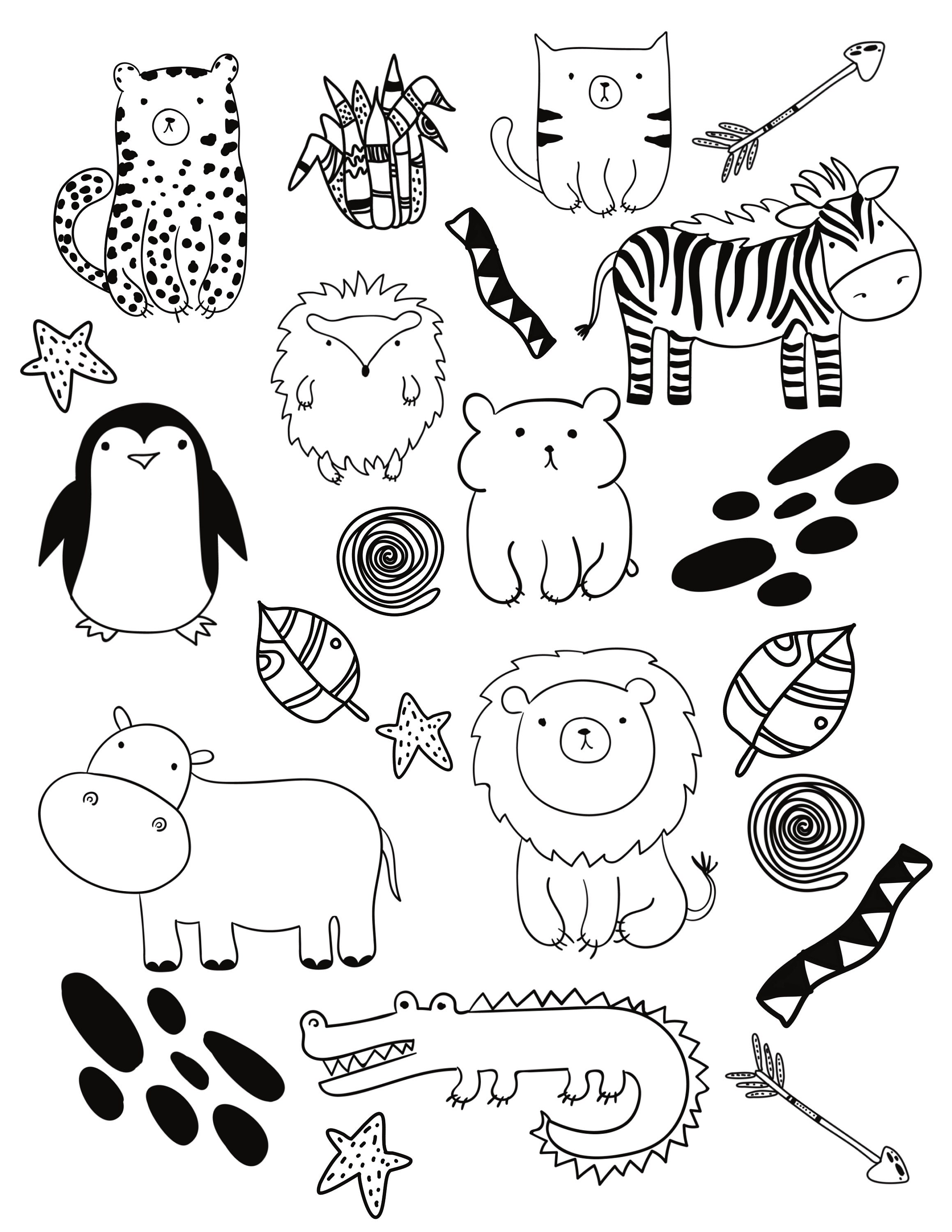 10 Blank Animal Coloring Pages for Creative Kids: Unleash Their Imagination and Artistic Skills