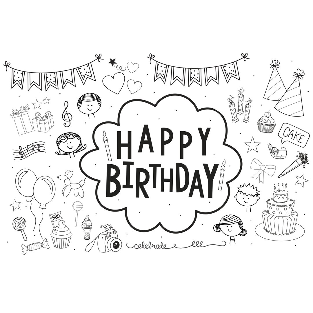 Birthday Printable Poster, 36x24 Size Printable, Kids Birthday Party ...