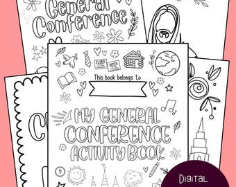 Kleurboek algemene conferentie LDS: activiteitenpakket voor kinderen (digitale download)
