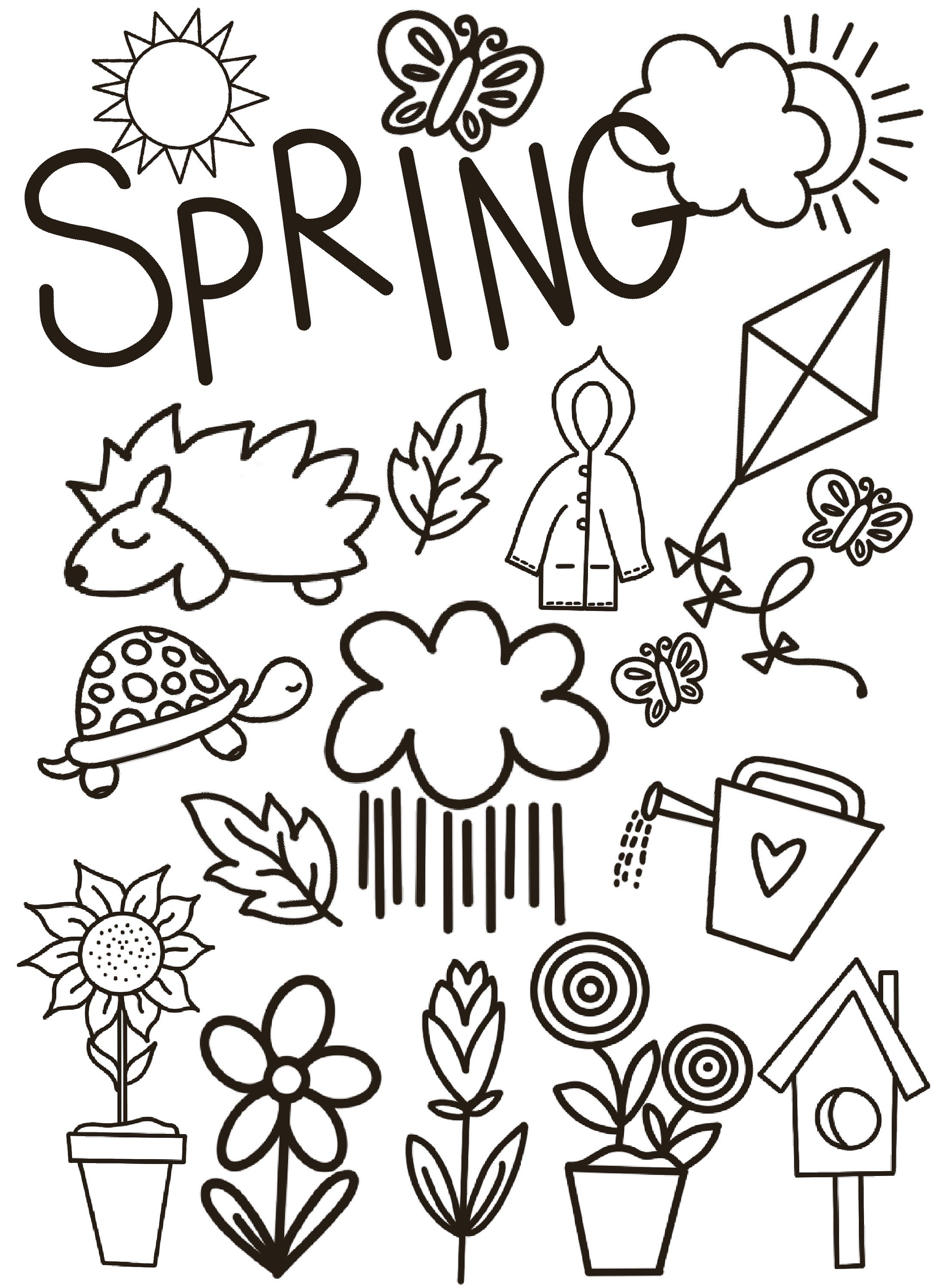 Spring Coloring Book: Toddler Coloring Book for Boys and Girls: Fun and Cute Coloring Book for Toddlers and Preschoolers [Book]