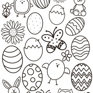 Easter coloring page, kids Easter coloring pages, kids coloring page,printable Easter page,kids holiday coloring page,easter crafts for kids image 2