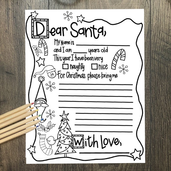 A Dear Santa  Xmas Fun Christmas Printable Dear Santa