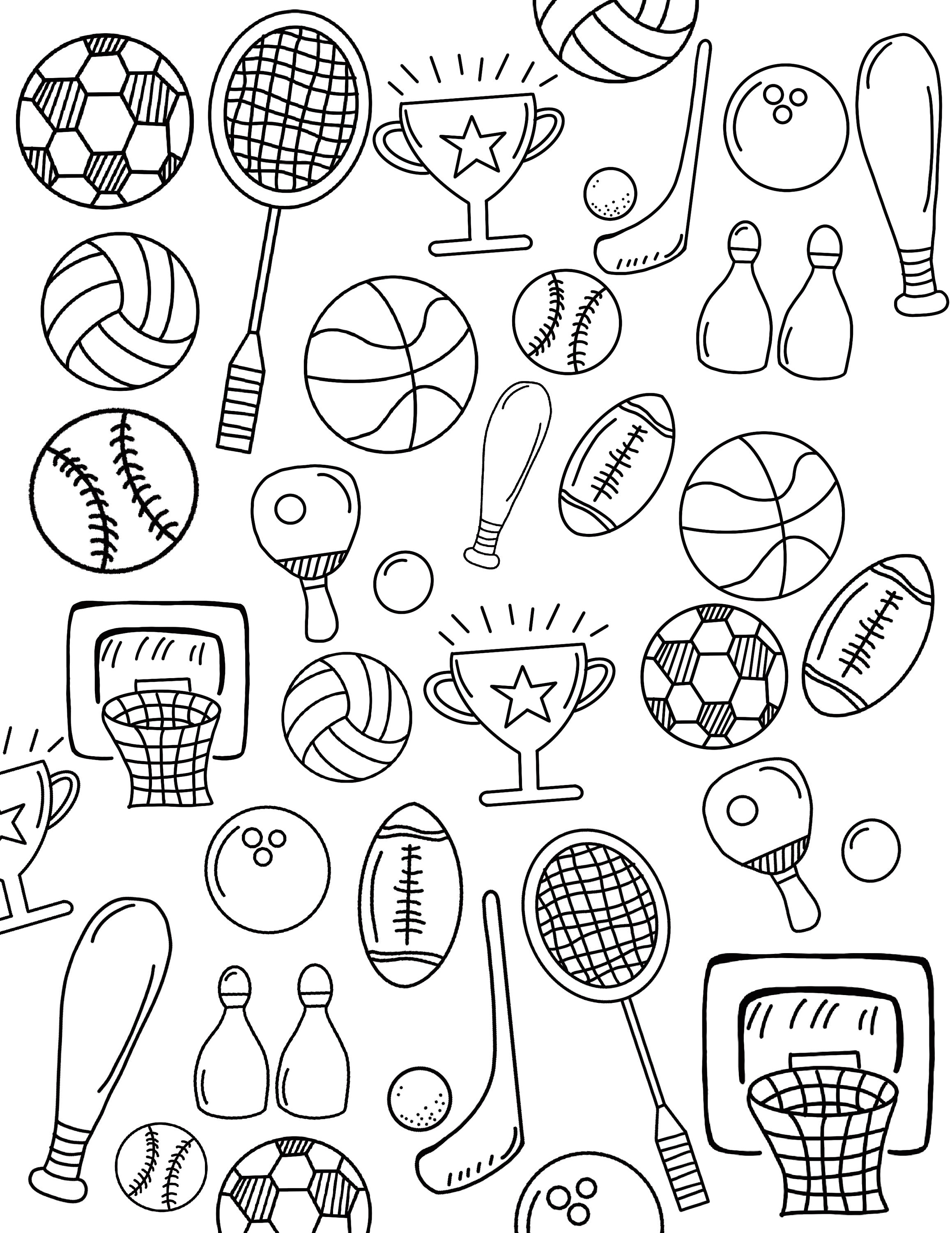 Kids Soccer Sports Activity Coloring Set Graphic by Peekadillie