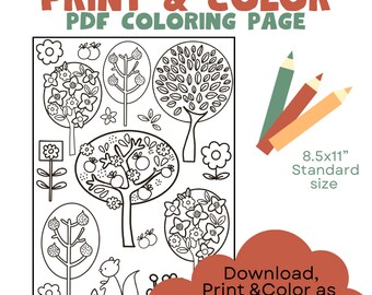 Printable Coloring pages,Toddler coloring Activity,Tree Coloring Pages,download Adult Coloring Books, Abstract Trees, Nature Coloring Pages