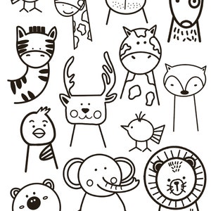 Zoo Animals coloring page for kids,printable coloring sheet,easy kids coloring  crafts,zoo animals to color,fun toddler coloring sheets,