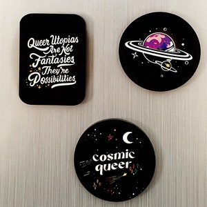 Cosmic Queer Magnet Set Queer Made Space Themed Magnets image 1