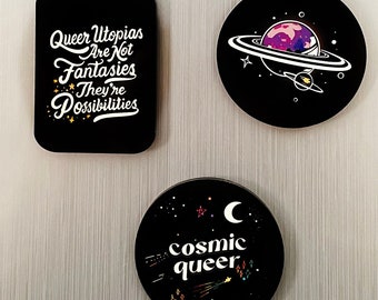 Cosmic Queer Magnet Set | Queer Made Space Themed Magnets