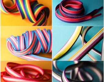 LGBT Pride Shoelaces Flat Subtle LGBT Accesory