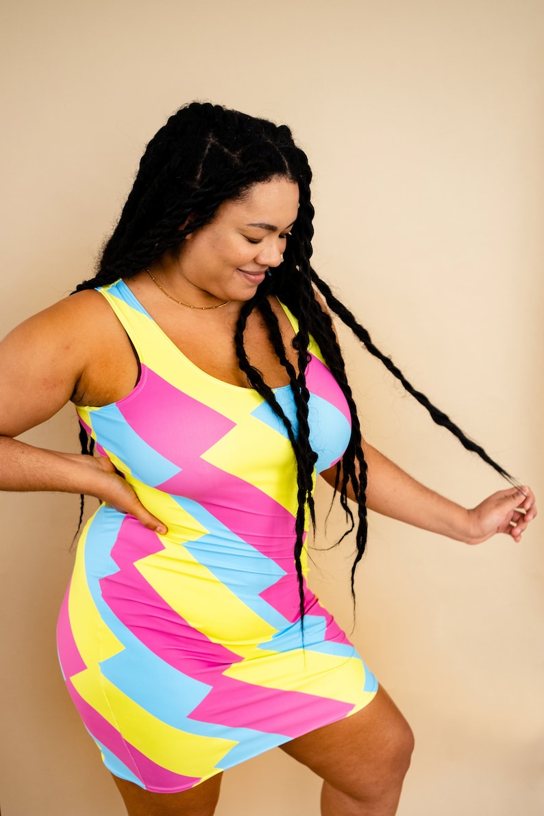 Pansexual Pride Dress / LGBTQ Clothing / Pansexual Flag Fitted Etsy