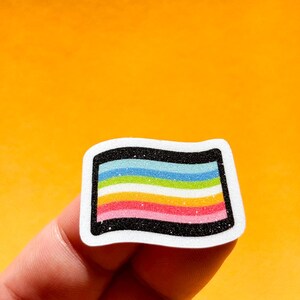 Small Pride Flag Stickers | LGBTQ+ Mini Glitter Stickers | Subtle Pride ...