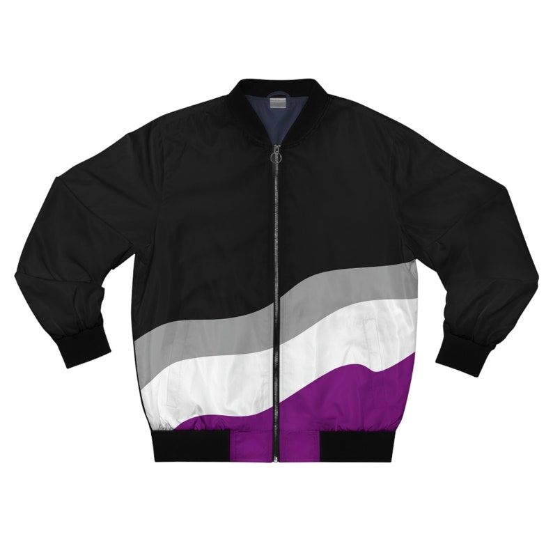 Asexual Pride Ace Flag Bomber Jacket image 1