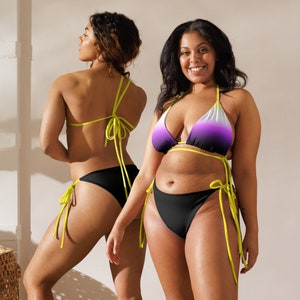 Nonbinary Gradient String Bikini /  Non-binary Flag Pride Swimwear