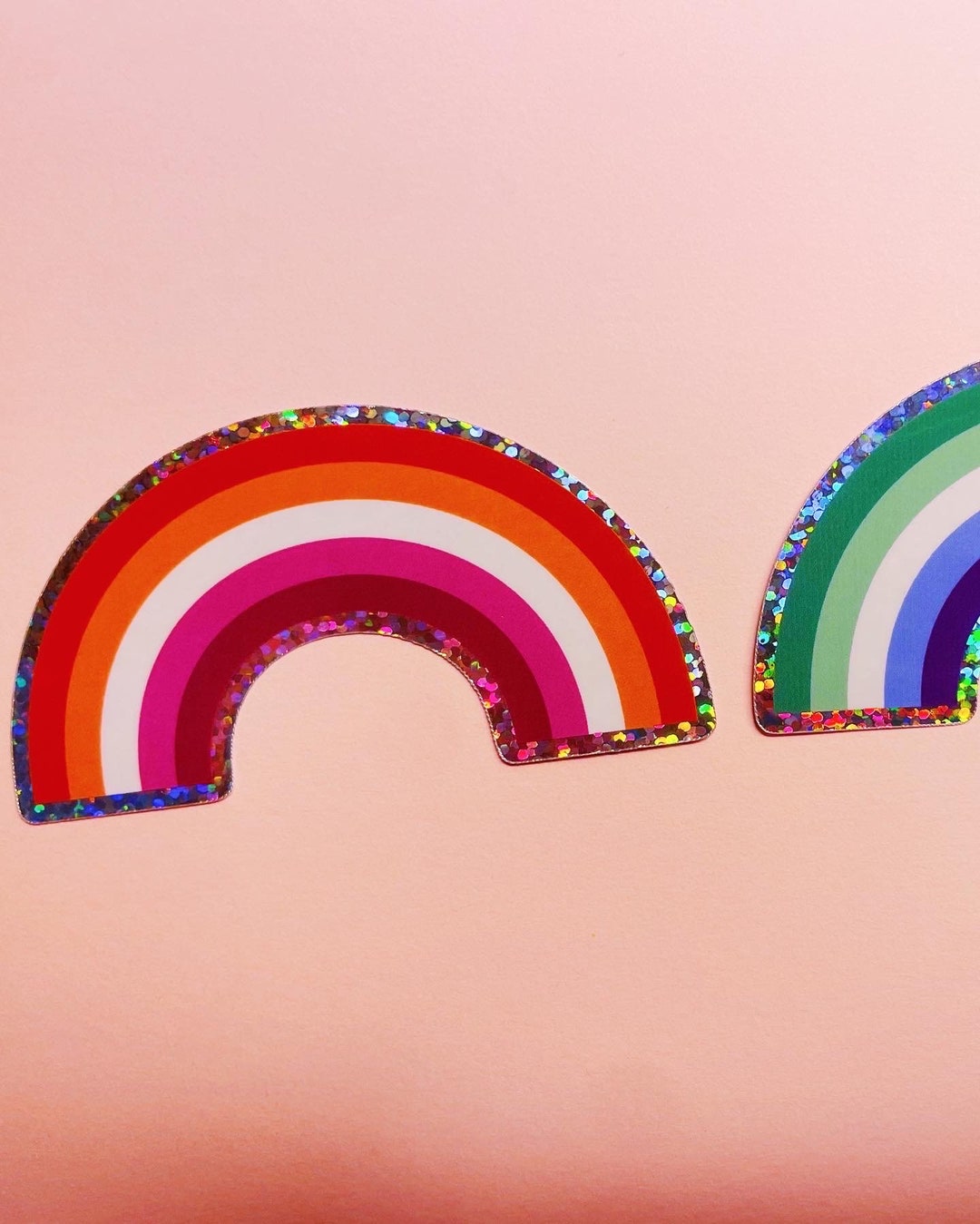 Pride Rainbow Glitter Stickers / Choose Your Flag - Etsy