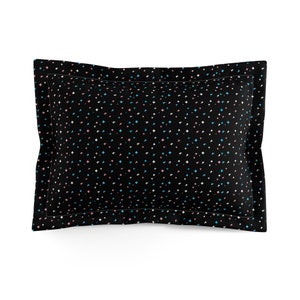 Trans Sparkle Microfiber Pillow Sham | Subtle Transgender Pride Flag