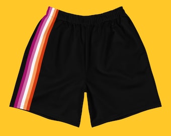 Lesbian Flag Long Shorts Athletic  / Swimwear Lesbian Pride Gym Bottom