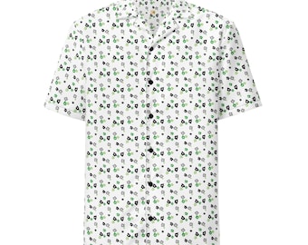 Aro Retro Daisy Button Up / Subtle Aromantic Pride Button Shirt