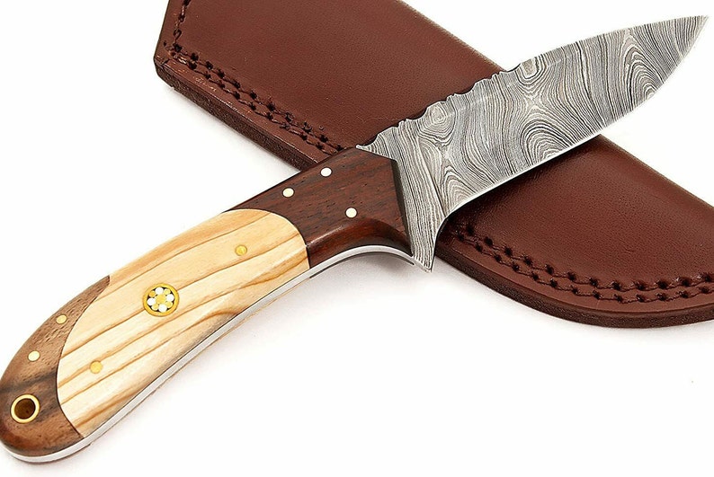 Handmade Damascus Fixed Blade Hunting Knife Etsy