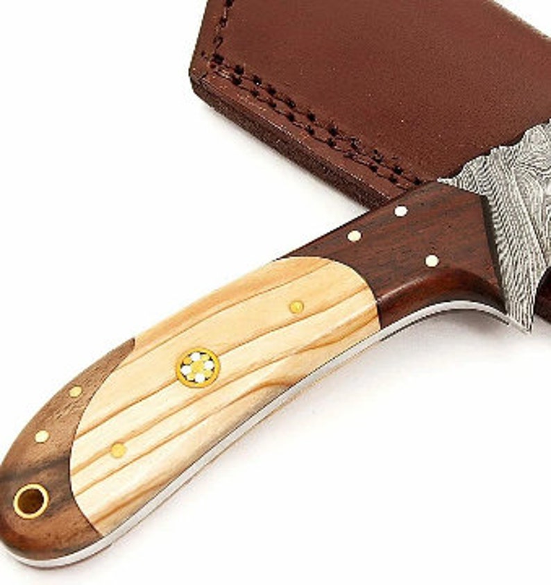 Handmade Damascus Fixed Blade Hunting Knife Etsy