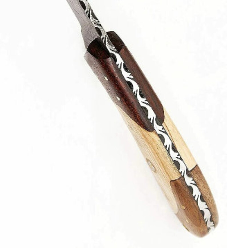 Handmade Damascus Fixed Blade Hunting Knife Etsy