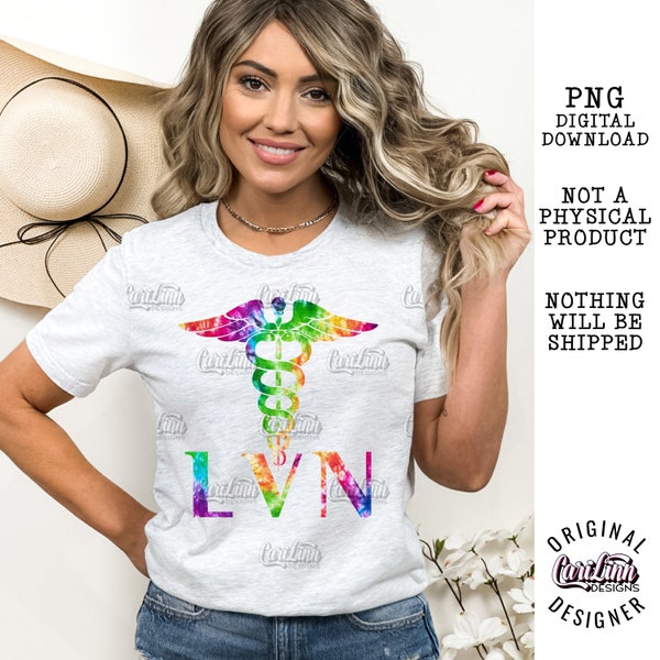 Lvn, Licensed Vocational Nurse, PNG Digital Download for Sublimation, DTF, DTG