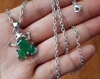 Frog Jade 18k Gold Filled Necklace & Bangles Free Birthday Card, Graduation Card  / Free Gift wrapping