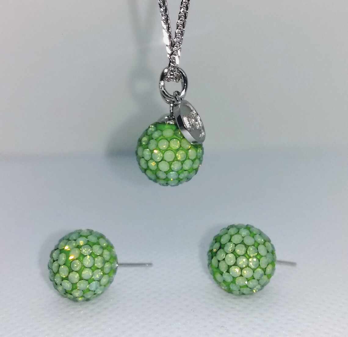 FREE Shipping Made to Order Emerald Crystal Ball Jewelry set Etsy