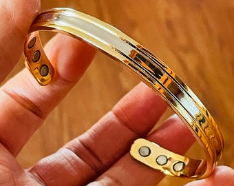 Copper Healing Magnetic bracelet | Two Colors Gold & Silver