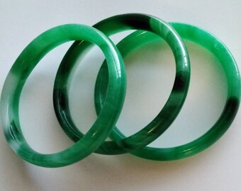Jade Bangles , Frog 18k Gold Filled Necklace and handmade green watch