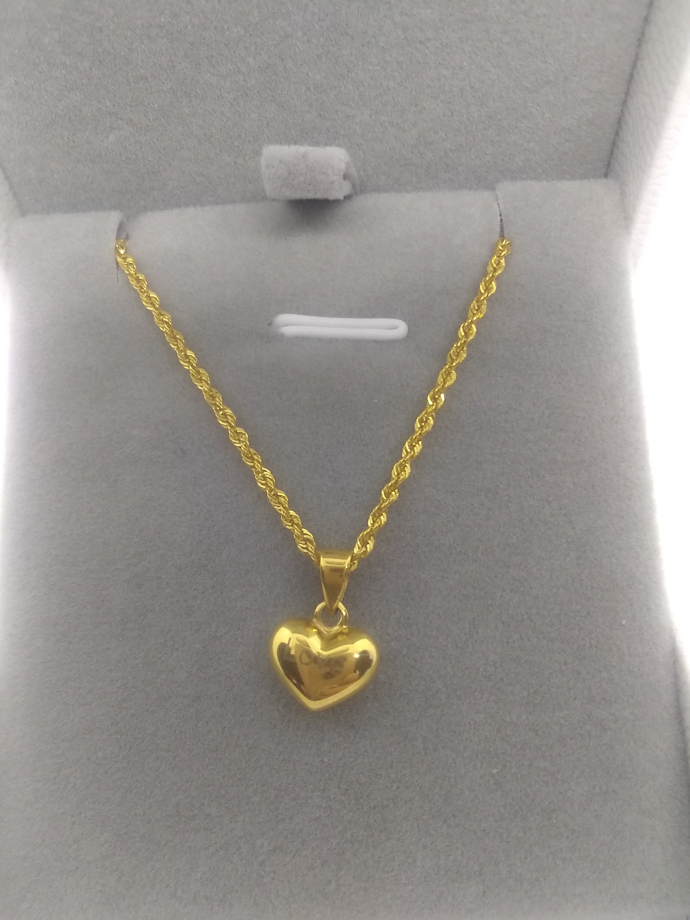 Certified Solid gold 18 k heart pendant not plated not Etsy