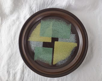 Juego de 4 platos llanos VINTAGE Noritake Primastone "Quadrangle" 8306