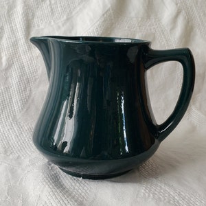 VINTAGE Hall China Room Equipment &quot;Lustre Green&quot; Room Service Jug