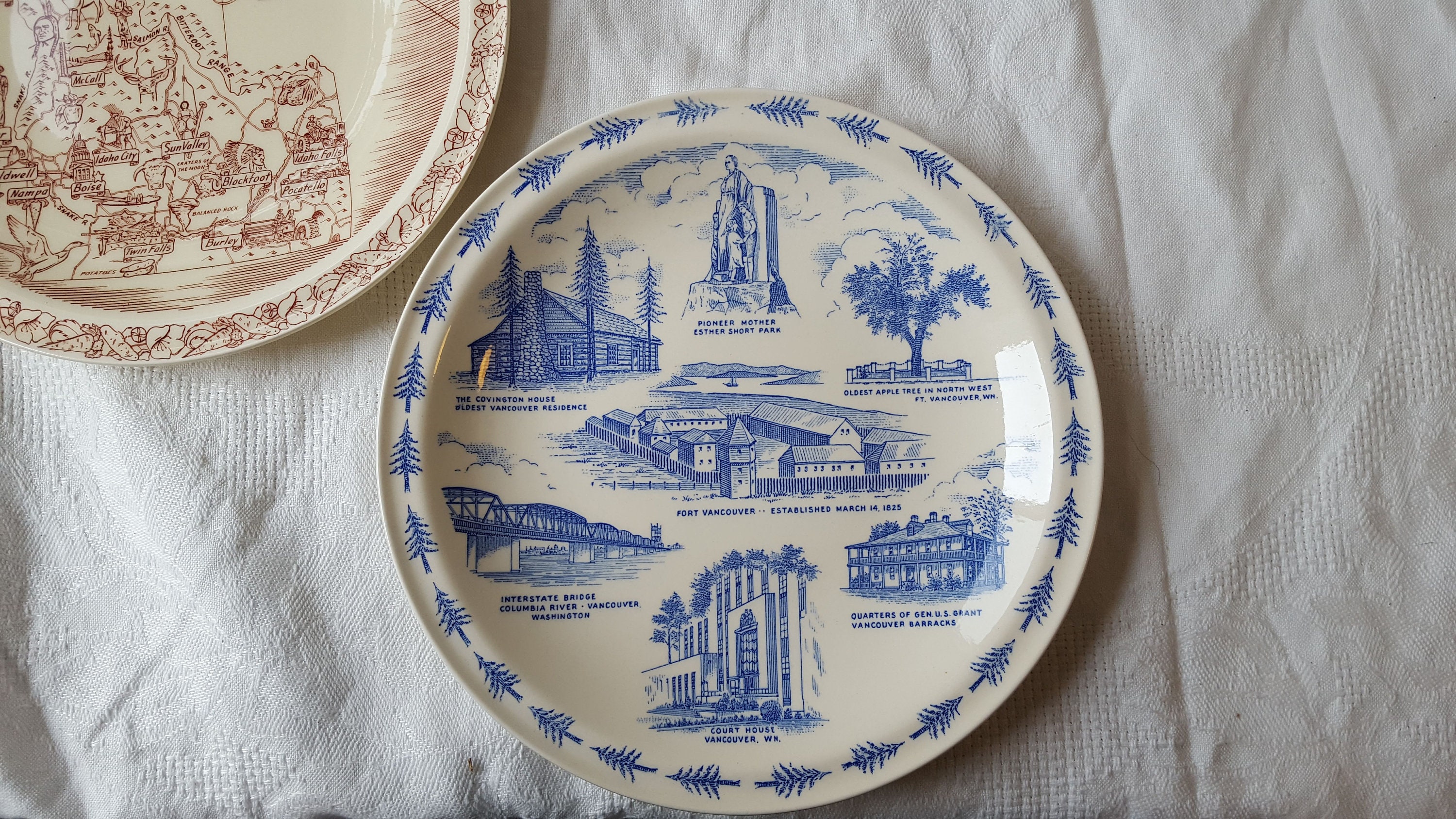 VINTAGE Vernon Kilns Collectors Plates, All From the Pacific