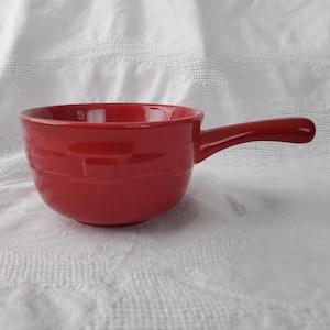 Longaberger &quot;Woven Traditions&quot; Chili Bowl with Handle, Tomato (Red)