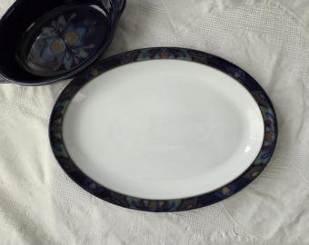 Denby "Baroque" 13 in Oval Platter and 9 in Au Gratin