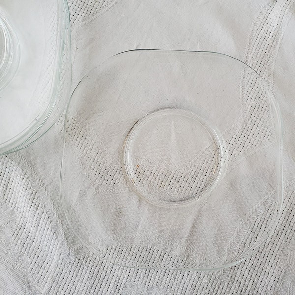 VINTAGE 1960s Glass Joe Colombo Arno Salad Plates, Made in Italy