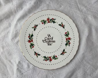 Waldman House "A Cup of Christmas Tea" Cookie Plate