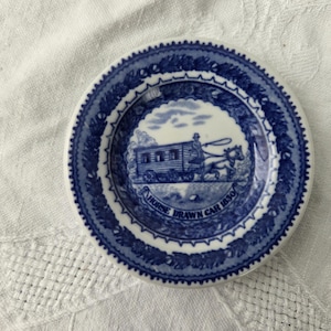 VINTAGE Shenango &quot;Baltimore & Ohio Railroad Blue&quot; Butter Pat