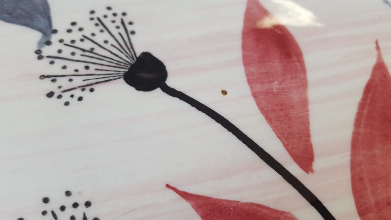 VINTAGE Pink and Black Stetson China Large Oval Platter