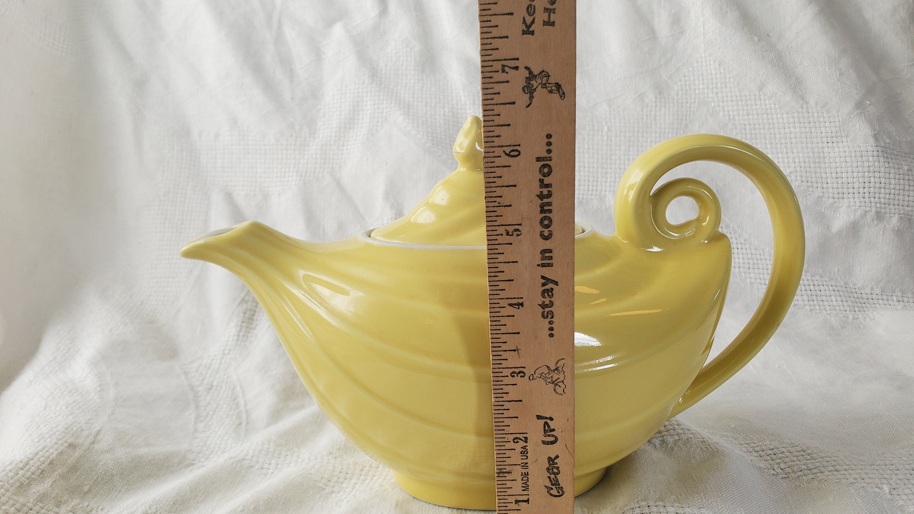 VINTAGE Hall aladdin Teapot in Yellow Etsy