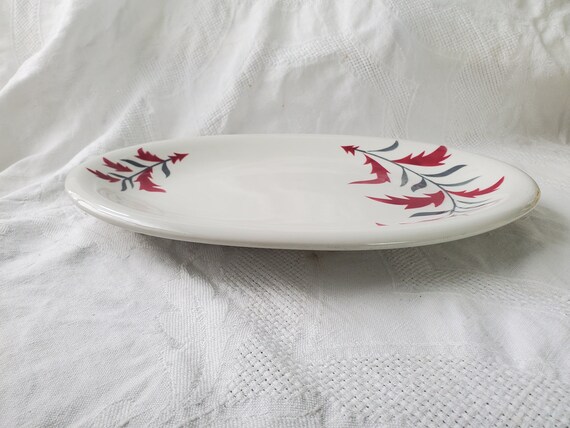 食器 Russel Wright Platter Russel Wright for Knowles Grass Serving Platter 13