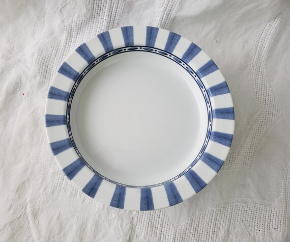 Dansk Bistro Cafe parisian Blue Rim Soup salad pasta Bowls Etsy Canada