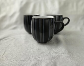 Denby "Jet Stripes" Mugs, Sold Individually