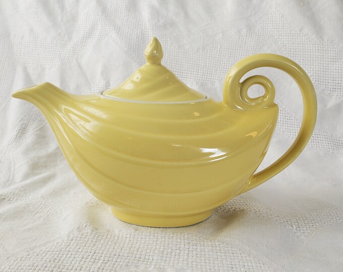 VINTAGE Hall aladdin Teapot in Yellow Etsy