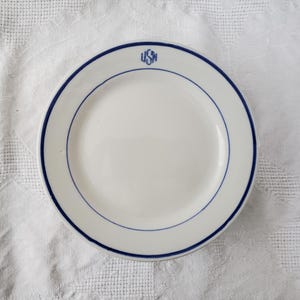 VINTAGE Tepco US Navy Mess China Warrant Officer Salad/Dessert Plates, 8 Available