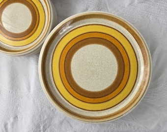 VINTAGE Mikasa Stone Manor "Sun Circles" Dinner or Salad Plates