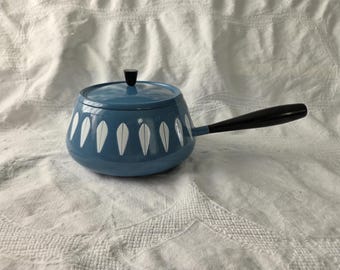VINTAGE Catherineholm "Lotus" Saucepan/Fondue Pot in Blue