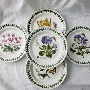 Portmeirion "Botanischer Garten"Große Brot & Butter/Dessertteller, Zur Auswahl: Alpenveilchen, Stiefmütterchen, Blaue Primrose, Kleine Narzisse, Hängewinde