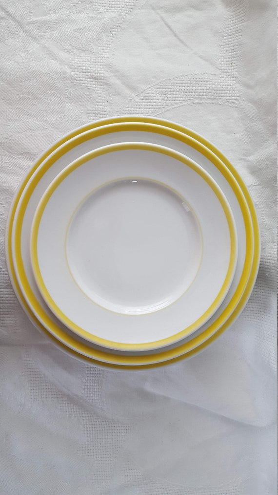 Williams-Sonoma Williams Sonoma Brasserie Blue-Banded Porcelain Salad Plates